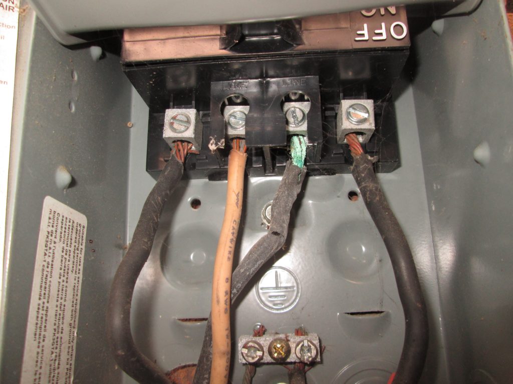 burned electrical wires found during a home inspection