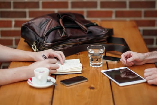 sitting down discussing the results of a home inspection