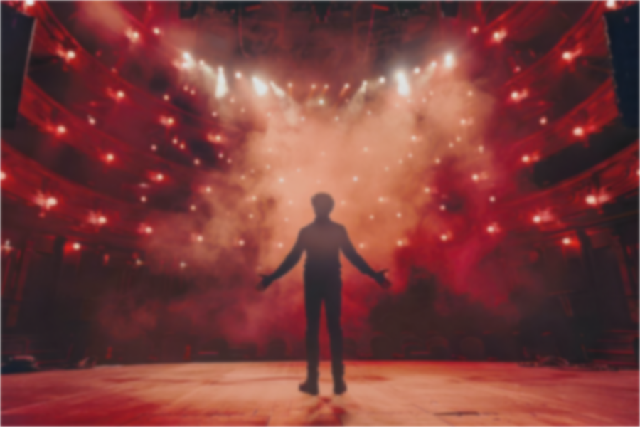 a home inspector/actor on stage