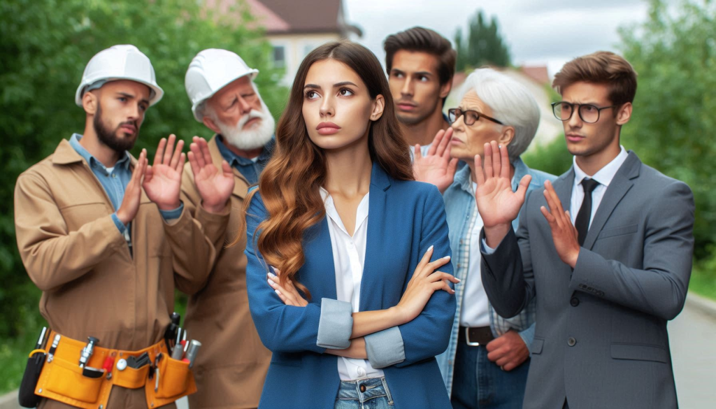 home inspectors trying to get the attention of a real estate asgent