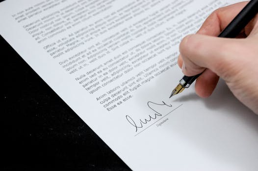 pic of contract