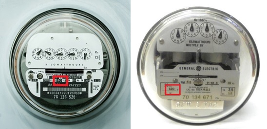 240V & 120V Electric Meters