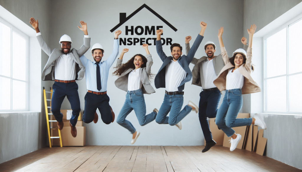 everyone happy because of a successful home inspection