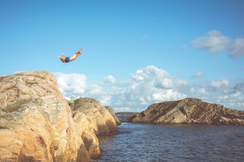 a man jumping into his home inspection business