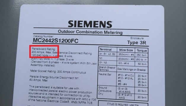 pic of electric panel tag