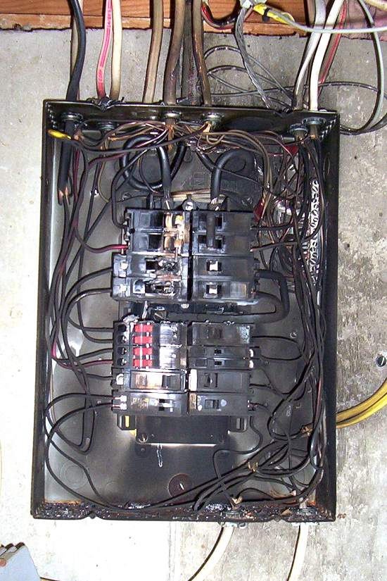 pic of burned electrical panel