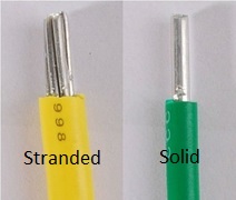 pic of stranded and solid AL wire