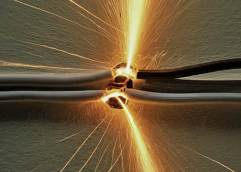 electrical sparks during a home inspection